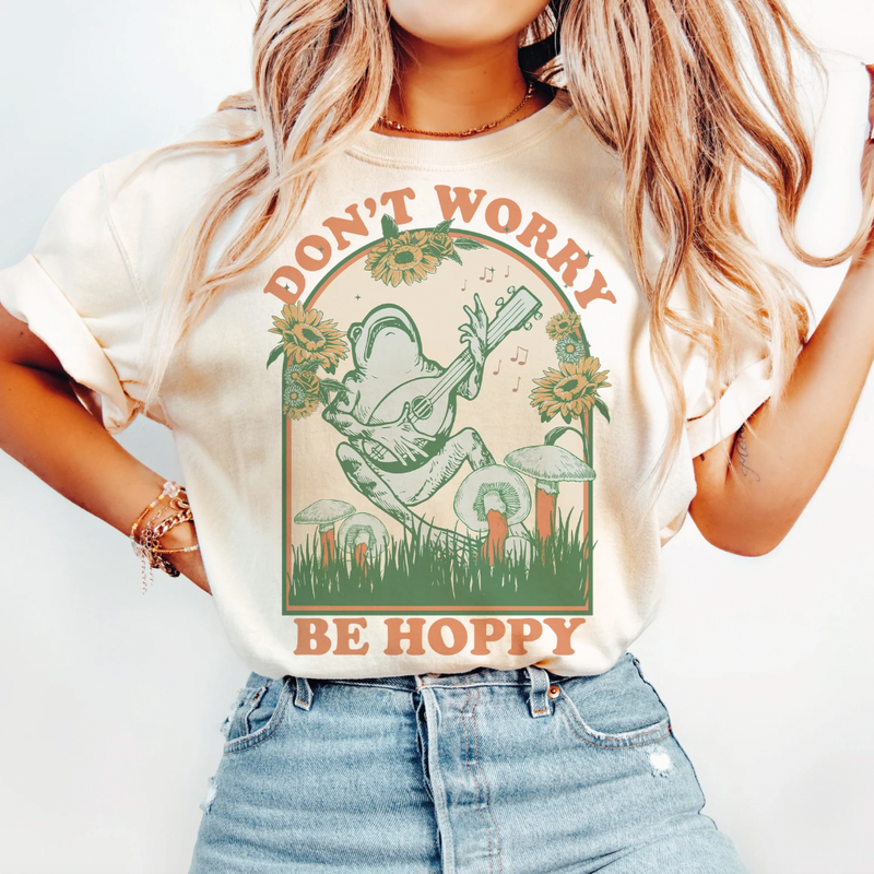 Don't Worry Be Hoppy Graphic Tee or Pullover