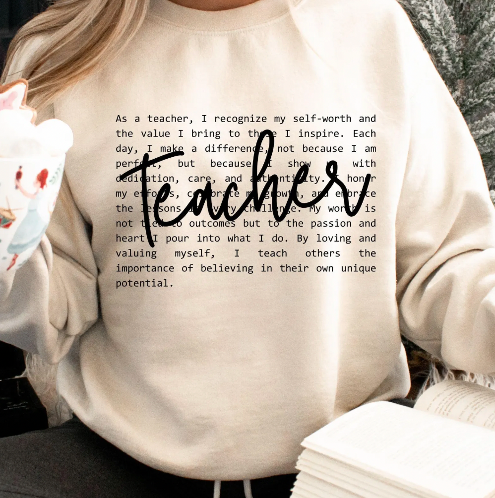 Teacher Note To Self Graphic Tee or Pullover