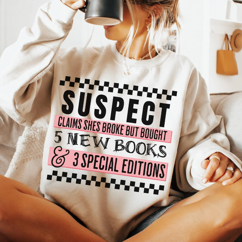 Suspect Book Lover Graphic Tee or Pullover