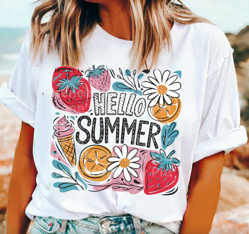 Hello Summer Graphic Tee or Pullover