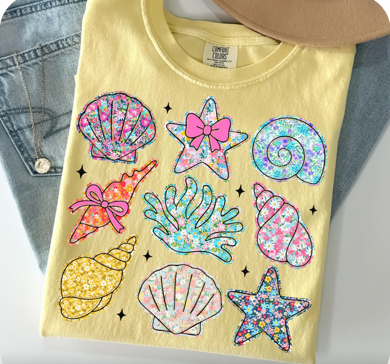 Wildflower Seashell Graphic Tee