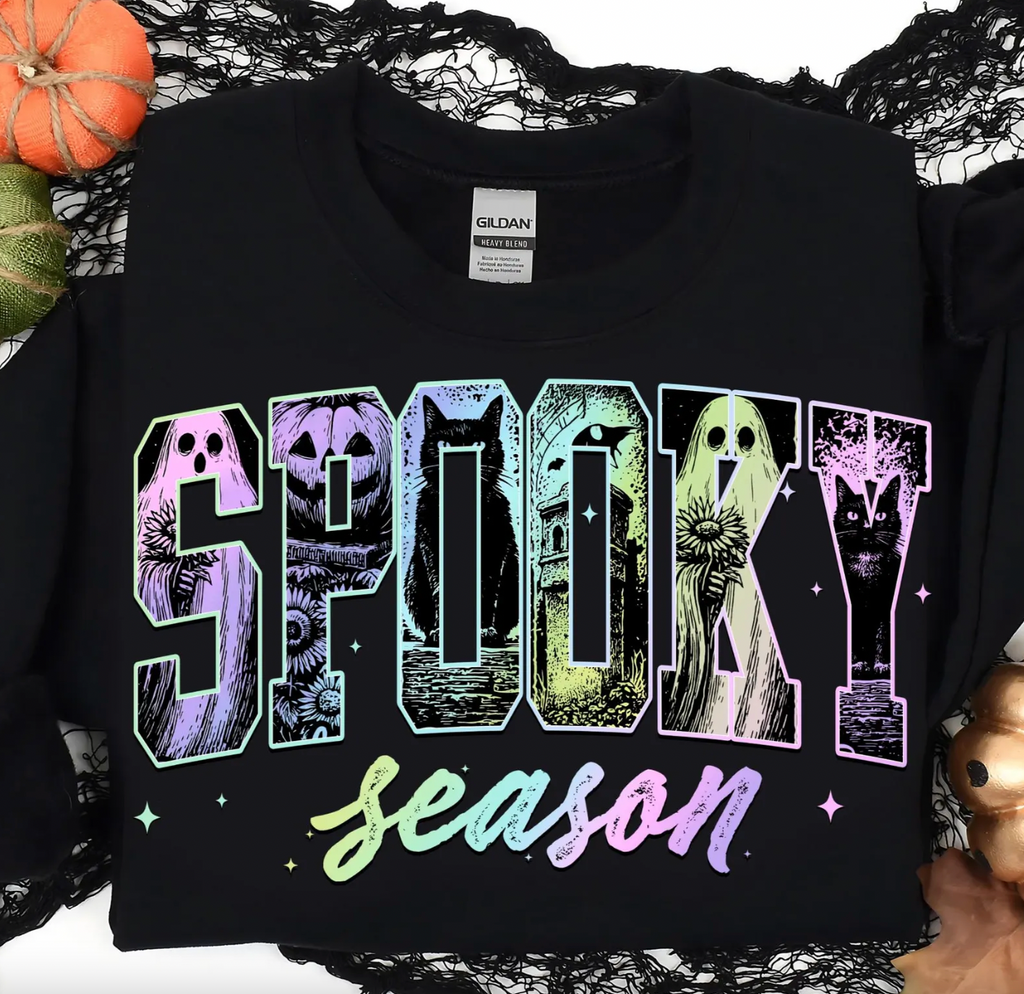 Varsity Letters Spooky Graphic Tee or Pullover