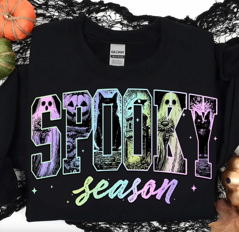 Varsity Letters Spooky Graphic Tee or Pullover