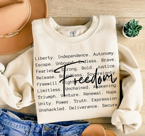 Freedom Words Graphic Tee or Pullover