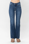 Judy Blue Mid Rise Raw Hem Bootcut Jeans