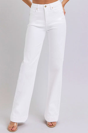 Risen High Waist Straight Jeans