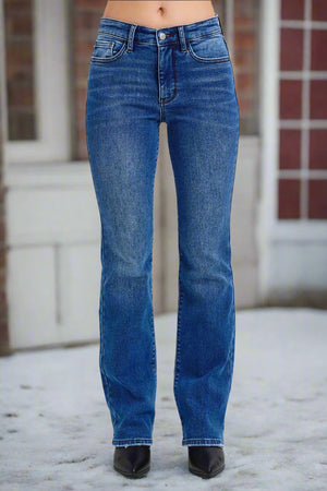 Judy Blue Mid Rise Bootcut Jeans with Thermal Lining