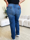 Judy Blue High Rise Straight Cargo Jeans