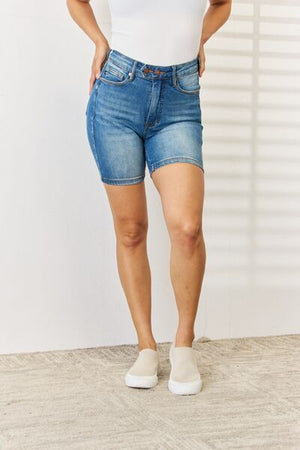 Judy Blue High Waist Tummy Control Double Button Shorts- IG