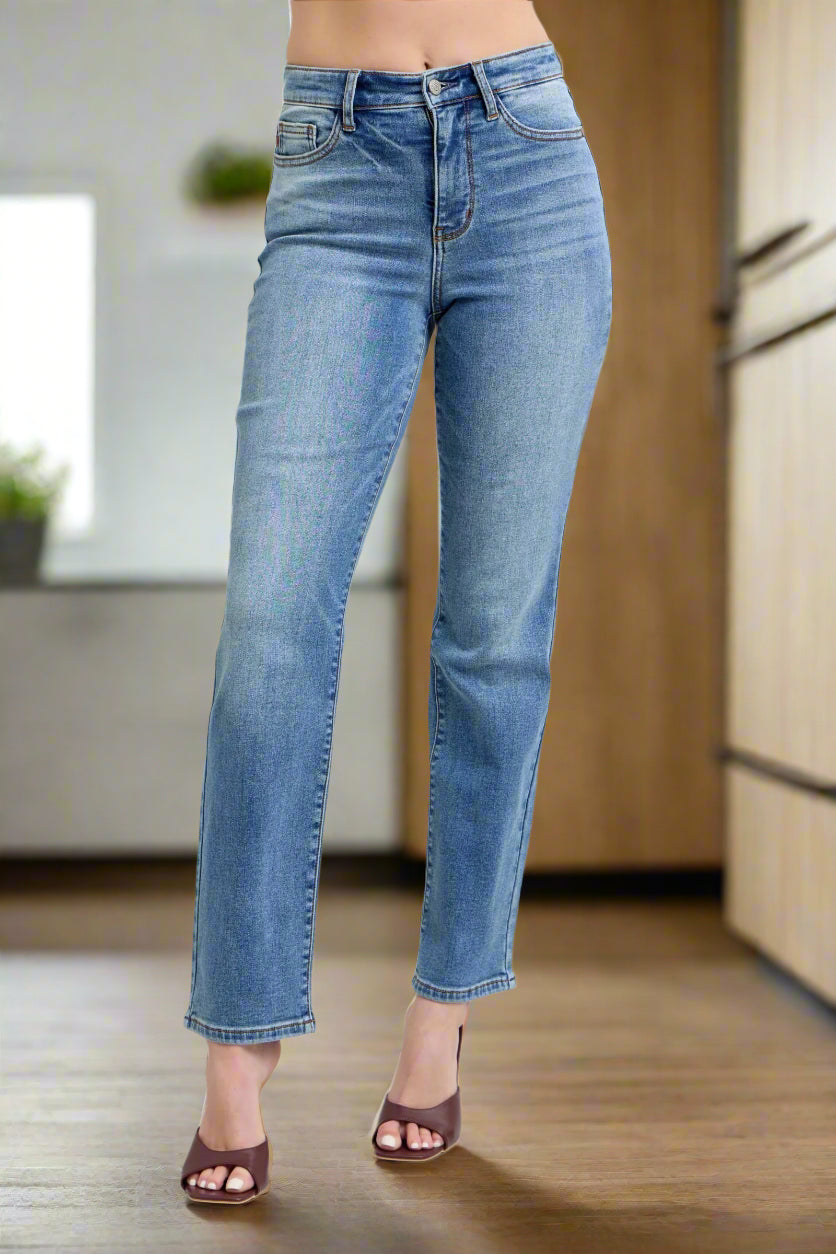 Judy Blue Thermal Straight Jeans