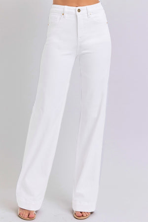Risen High Waist Straight Jeans