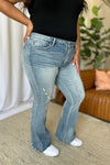 Judy Blue Tummy Control Distressed Flares