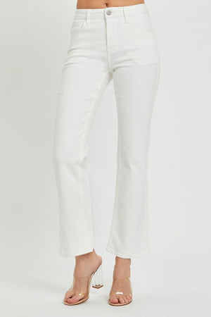 Risen Mid Rise Jeans with Pockets