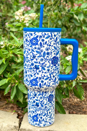 Enchanted Garden Tumbler in Royal Blue