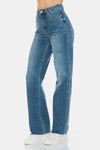 Judy BlueTummy Control Cut Raw Hem Straight Jeans