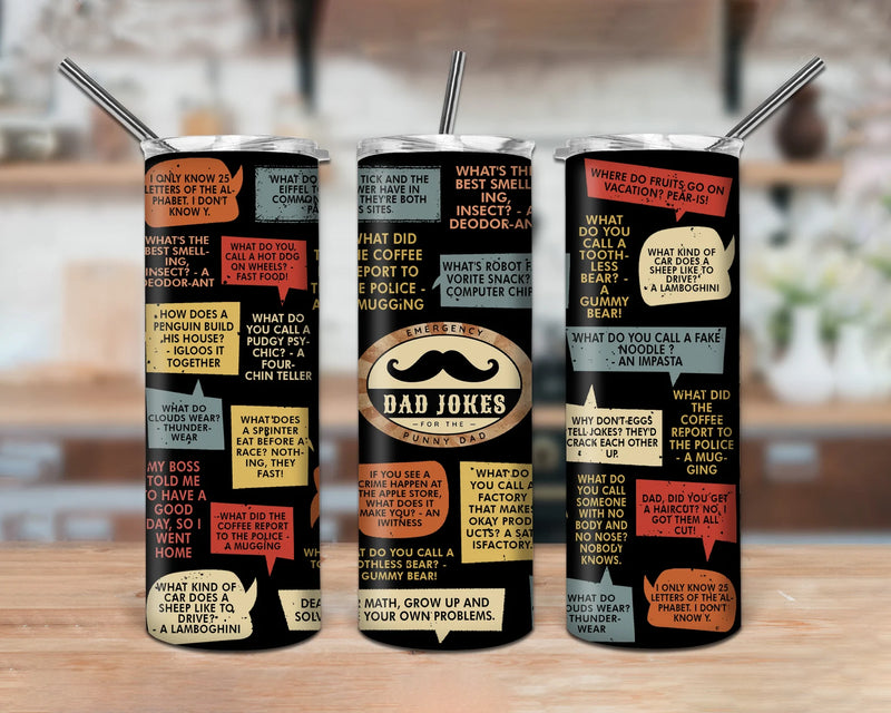 Dad Jokes 20oz Skinny Tumbler