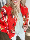 Born to Be Bold Floral Cardigan in Coral