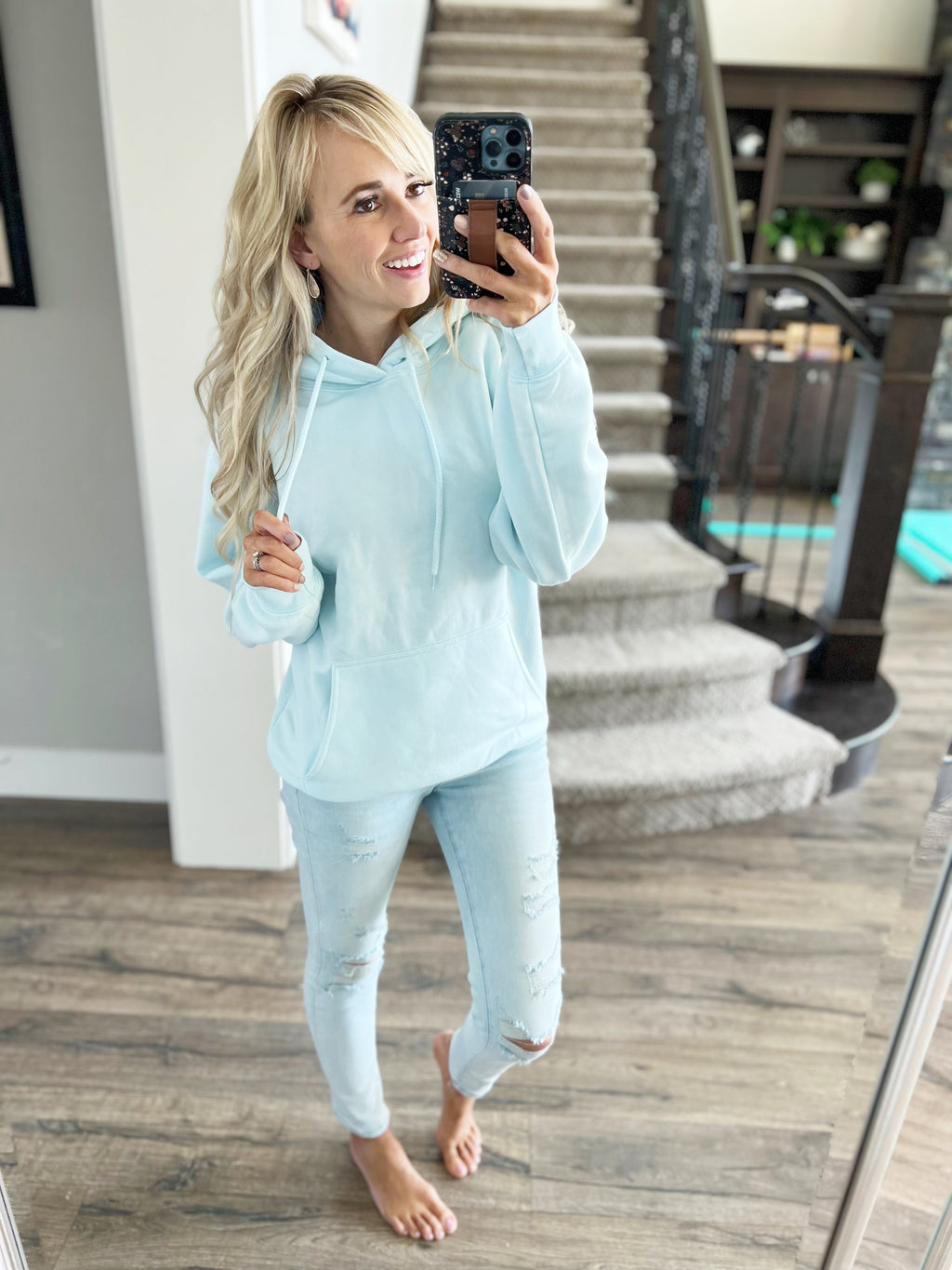 Stand By You Girlfriend Hoodie in Soothing Blue