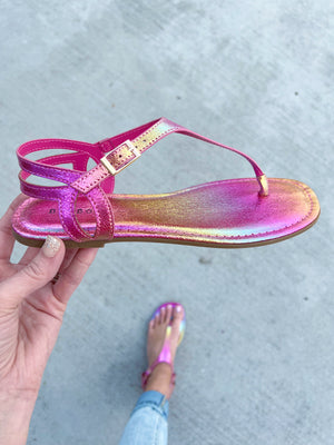 Give It A Shot Sandal in Pink