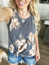 Bloomy Afternoon Tank Top in Navy Floral