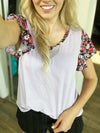 So Into You Lavender Floral Top