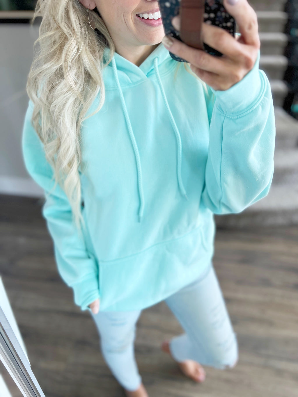Stand By You Girlfriend Hoodie in Ice Mint