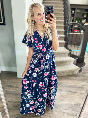 About That Time Maxi Dress in Navy