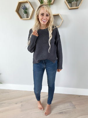 Pick Up And Go Sweater in Charcoal