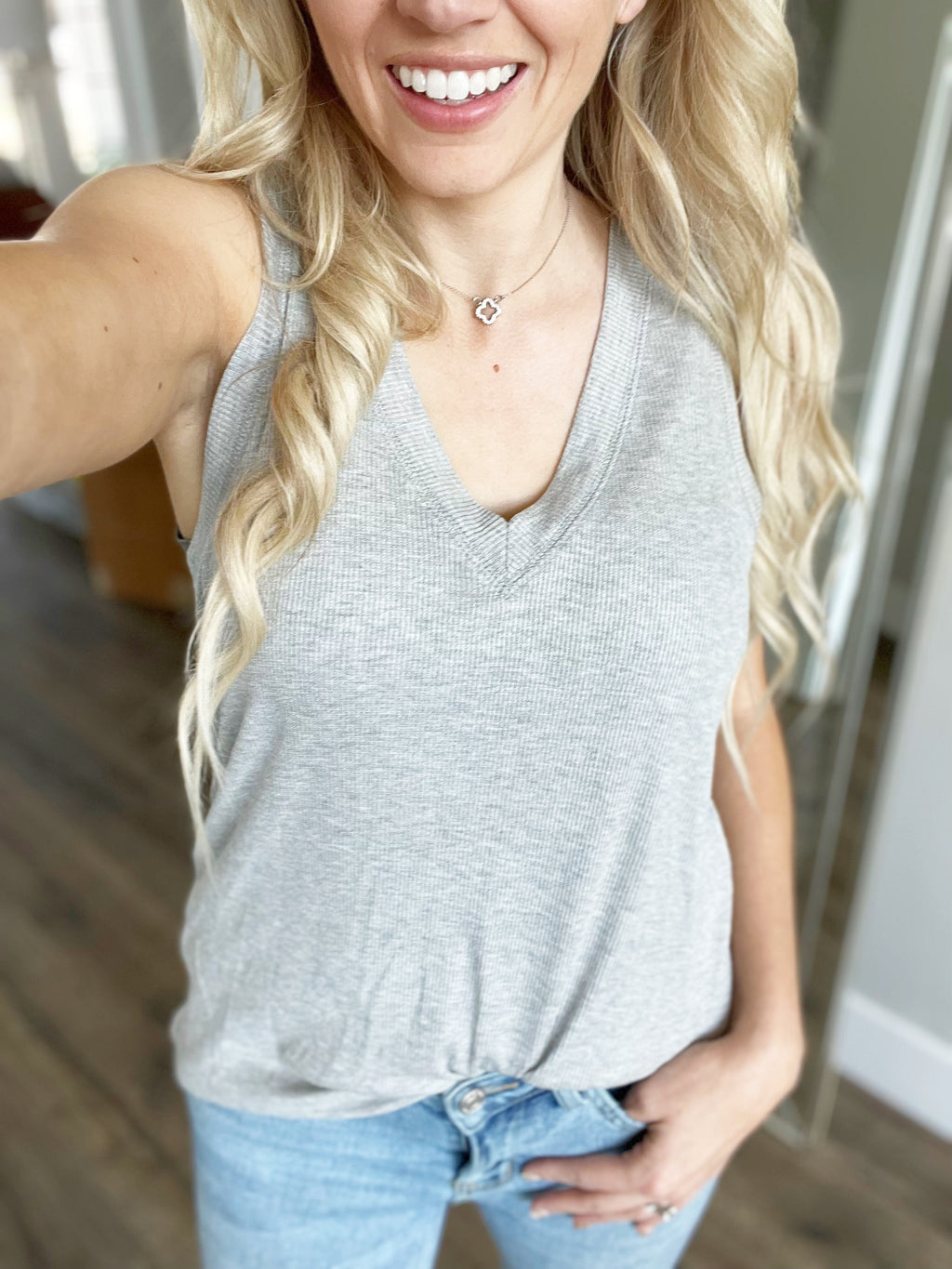 Close To You Tank in Heather Gray