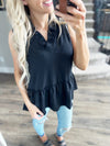 Summer Camp Solid Tank with Ruffles (Multiple Colors)