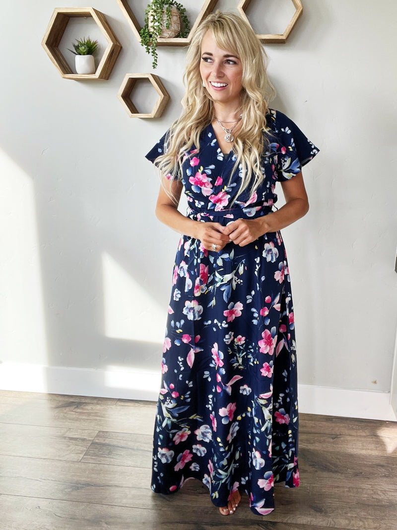 About That Time Maxi Dress in Navy