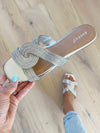 Compared To You Sandals in Silver Sparkle (SALE)