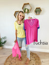 Remarkable Moments Melange Short Sleeve V-Neck (Multiple Colors)
