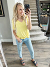 **Deal of the Day** Land On My Feet Relaxed V-Neck Tee (Multiple Colors)