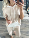 Relax Mode Brushed Terry Hoodie in Oatmeal