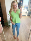 Take The Risk Hooded Muscle Tank Top in Jade Lime