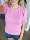 Conversations Puff Sleeve in Pink