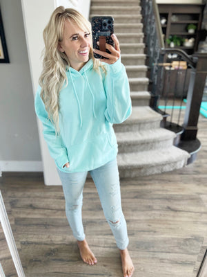 Stand By You Girlfriend Hoodie in Ice Mint