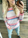 Sweet Like Candy Striped Long Sleeve