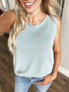 New Woman Tank in Dusty Blue