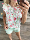 My Best Friend Floral Cap Sleeve in Ivory