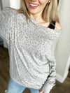 Knock Them Down Off Shoulder Animal Print Top