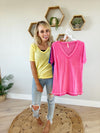 Remarkable Moments Melange Short Sleeve V-Neck (Multiple Colors)