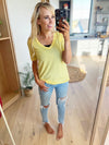 Remarkable Moments Melange Short Sleeve V-Neck (Multiple Colors)