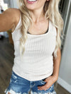 Cute As Can Be Cable Knit Tank Top (Multiple Colors)