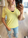 Remarkable Moments Melange Short Sleeve V-Neck (Multiple Colors)