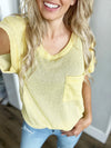 Middle Child Sweater Knit Short Sleeve Top (Multiple Colors)