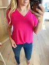 **Deal of the Day** Easy Going Short Sleeve V-Neck (Multiple Colors)