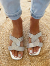 Compared To You Sandals in Silver Sparkle