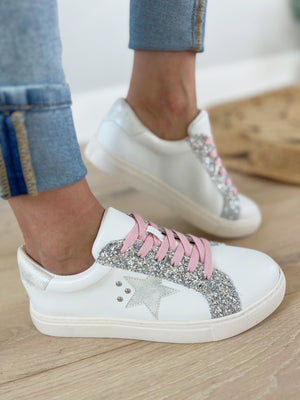 Corky's Supernova Princess Sneakers in Silver Glitter